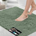 GORILLA GRIP Bath Rug Mat 60x24, Soft Absorbent Chenille, Quick Dry Microfiber Mats, Rubber Backing Washable Shower Floor Rugs, Bathmat Runner, US Designed Bathroom Home Decor Accessories Sage Green