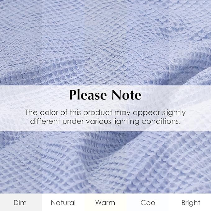 Salt Earth GOTS Certified 100% Organic Cotton Throw Blanket, 60" X 80" Waffle Blankets & Throws for Bed, Throw Blanket for Couch,Modern and Cozy Blanket, All Seasons, Comfy Soft Blanket(Powder Blue)