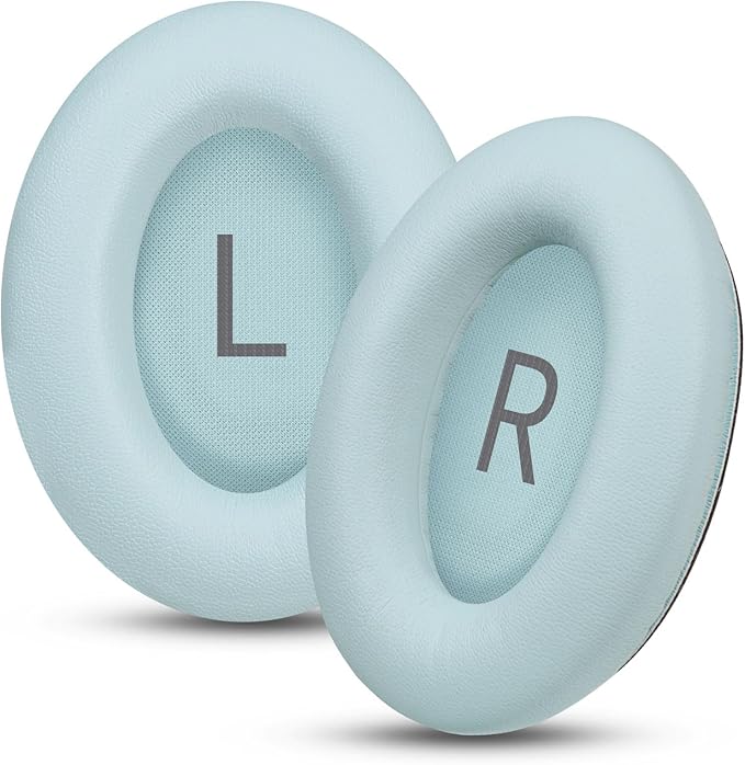 Headphones Replacement Ear Pads, Protein Leather earpad Cushions for Bose QuietComfort 45（QC45） Headphones, Softer Memory Foam - Crystal Blue