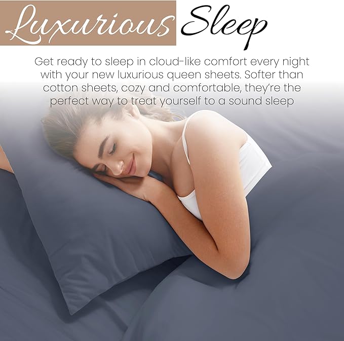 Linen Market Bed Sheets for California King Size Bed (Stone) - Sleep Better Than Ever with These Soft and Cooling California King Sheets - Deep Pocket Fits 16" Thick Beds - 4 Piece Cal King Sheet Set