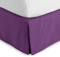 Bare Home Queen Bed Skirt - 15-Inch Tailored Drop Easy Fit - Bed Skirt for Beds - Center & Corner Pleats (Queen, Plum)