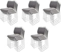 20 Stacking Chairs Stackable for Waiting Room, Office Home Guest Chair, Reception Chair, Waiting Room,Multi-Purpose Room,Break Room,Training, Cafeteria with1102LB Capacity - Gray