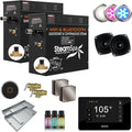 SteamSpa Steam System 21kW Steam Shower Generator with Bluetooth Wifi, Quickstart Continous Steam, Advanced Touch Pad Screen, Chroma Lights, Drain Pan and Auto Drain Brushed Nickel RVBS2100BN-A