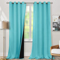 BGment Aqua Blackout Curtains 95 Inches Long 2 Panels Set for Living Room, Thermal Insulated 100% Light Blocking Curtains & Drapes, Grommet Soundproof Curtains for Bedroom Window, Each 52 Wide