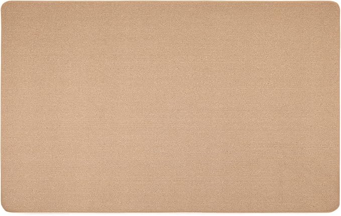 House, Home and More Skid-Resistant Carpet Indoor Area Rug Floor Mat - Pebble Beige - 5 Ft X 8 Ft - Non Slip Rubber Backing, Stain Resistant, Dog Friendly, Living Room Bedroom Kitchen Entryway
