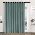 Macochico 120" Wx84 L 100% Blackout Chenille Curtains for Sliding Door Living Room Bedroom, Luxury Drapery for Hotel Home Theater, Teal Thermal Window Treatments with Tieback, Grommet, 1 Panel