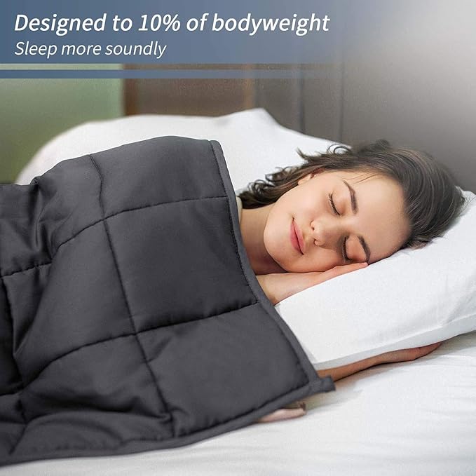 Smart Queen Weighted Blanket for Adults,(60"x80",20lbs Grey) Full Size Soft Cooling Heavy Blanket for Sleeping, Breathable Blanket with Glass Beads Perfect for 190-210 lbs,All Season,Machine Washable