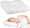Core Products Tri-Core Natural Cervical Support Pillow for Neck Pain Organic Cotton Shell, Great Gift for Back and Side Sleepers, Midsize, Gentle