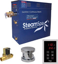 STEAMSPA 7.5kW Steam Sauna Generator Sentry Series 240V Steam Generator with Touch Screen, Steamhead, Built-in Steam Shower Auto Drain, ACU Quickstart Steam Bath Generator (Chrome)