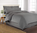 Queen Duvet Cover by Pure Bamboo, 3 Piece Set, Genuine 100% Organic Viscose Derived from Bamboo, Luxuriously Soft and Cooling, 2 Pillowcases (Queen, Stone Grey)