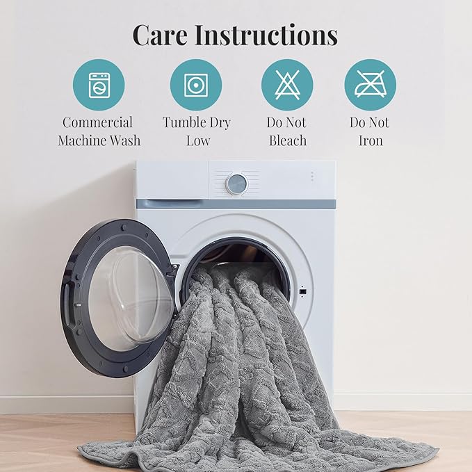 Topblan Weighted Blanket Twin Size 12 lbs, Soft Weighted Blanket with Doubled-Sized Shaggy Sherpa, Jacquard Knitted Stylish Warm Weighted Blankets Throw for Better Sleep, Grey, 48 x 72 inches