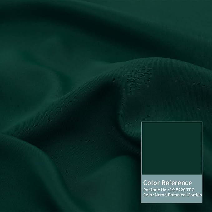 BGment Thermal Insulated 100% Blackout Curtains 72 Inch Length 2 Panels, Total Light Blocking Curtains for Bedroom, Grommet Window Drapes with Thick Black Liner, 52 Inch Wide Each Panel, Emerald