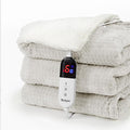 Heated Blanket Electric Blanket Full Waffle,72x84 Inches Sherpa Fleece Fast Heating Blanket 6 Heating Levels & 10 Hours Auto Off ETL Certification,Beige Full