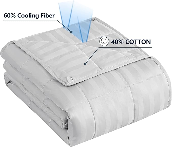 Weighted Blanket Queen/King Size (80"x87" 20lbs),Ultra Soft and Cozy Cooling Weighted Blanket for Adult,Heavy Blanket with Machine Washable Soft Blanket, Light Grey