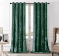 SMILETIME Forest Green Crushed Velvet Curtains 52x96 inch Luxurious Thermal Insulated Soundproof Drapes for Living Room Bedroom Office Soft and Durable Light-Filtering Window Treatments, 2 Panels