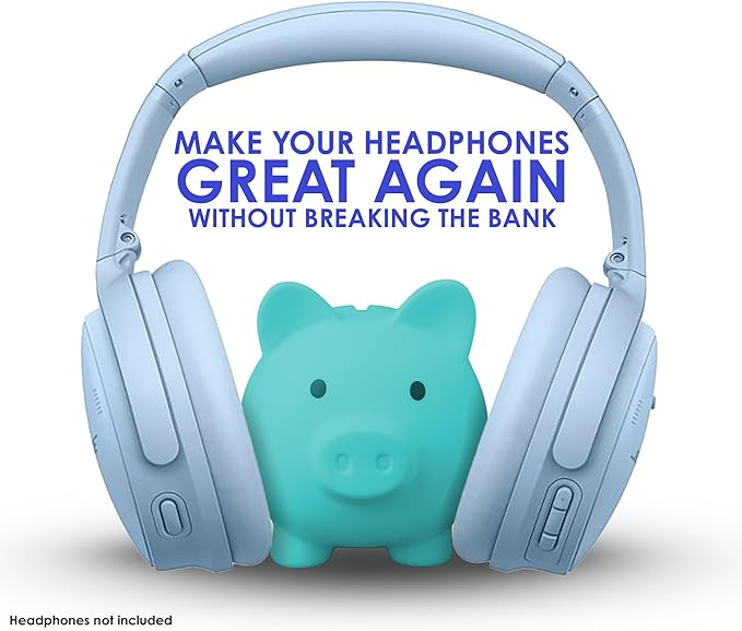 Replacement QC Ear Pad/Headband Pad Cushion. Compatible with Bose QuietComfort (2023) QC45 QCSE QC35 II Wireless Noise Cancelling Headphones (Moonstone Blue) Easy DIY Fit