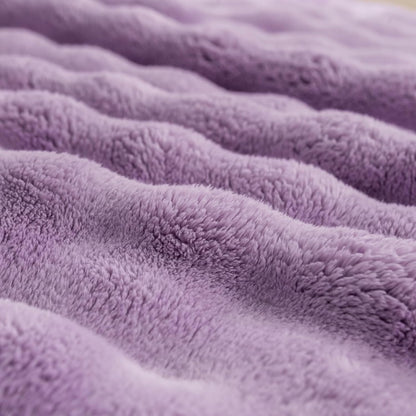YUSOKI Luxury 3D Bubble Throw Blanket 5lb,All Ages,Home Decoration, (Lilac Purple,90 * 90inches)