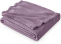 Bedsure GentleSoft Fleece Throw Blanket for Couch Fog Purple - Lightweight Plush Fuzzy Cozy Soft Blankets and Throws for Sofa, 50x60 inches