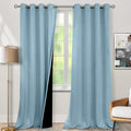 BGment Blackout Curtains 95 Inches Long 2 Panels Set for Living Room, Thermal Insulated 100% Light Blocking Curtains&Drapes, Grommet Soundproof Curtains for Bedroom Window, Each 52 Wide, Greyish Blue