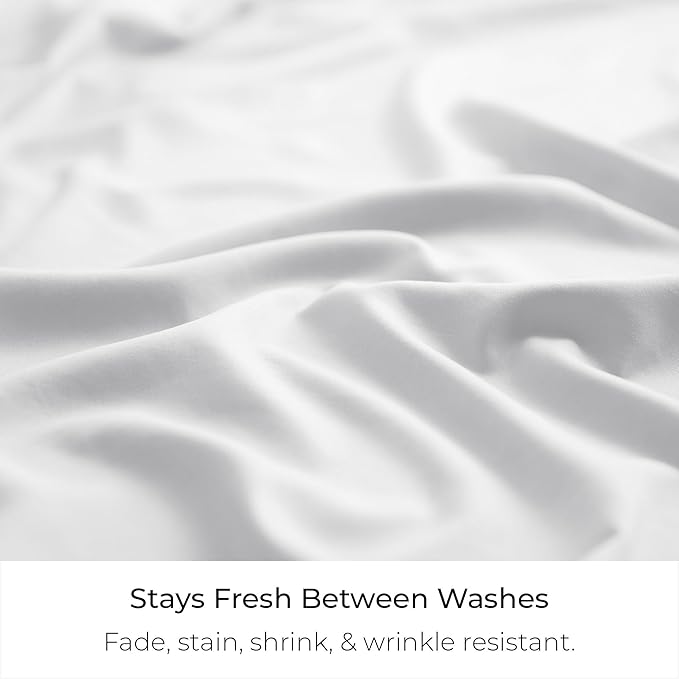 Mellanni Bed Skirt Twin XL Size - Bed Skirting - 15-Inch Tailored Drop Pleated Dust Ruffle - Hotel Luxury Bedding - Wrinkle, Fade, Stain Resistant - 1 Bedskirt (Twin XL, White)