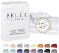 Bella Coterie Luxury Bamboo Viscose Twin Size Sheet Set | 100% Organically Grown | Ultra Soft | Cooling for Hot Sleepers | 18" Deep Pocket [White]
