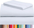 LuxClub 3 PC Twin XL Sheet Set, Deep Pockets Wrinkle Free Cooling Bed Sheets Hotel Bedding for Women, Men, Kids & Teens, Includes 1 Fitted Sheet, 1 Flat Sheet and 1 Pillowcase-Silky Soft Baby Blue