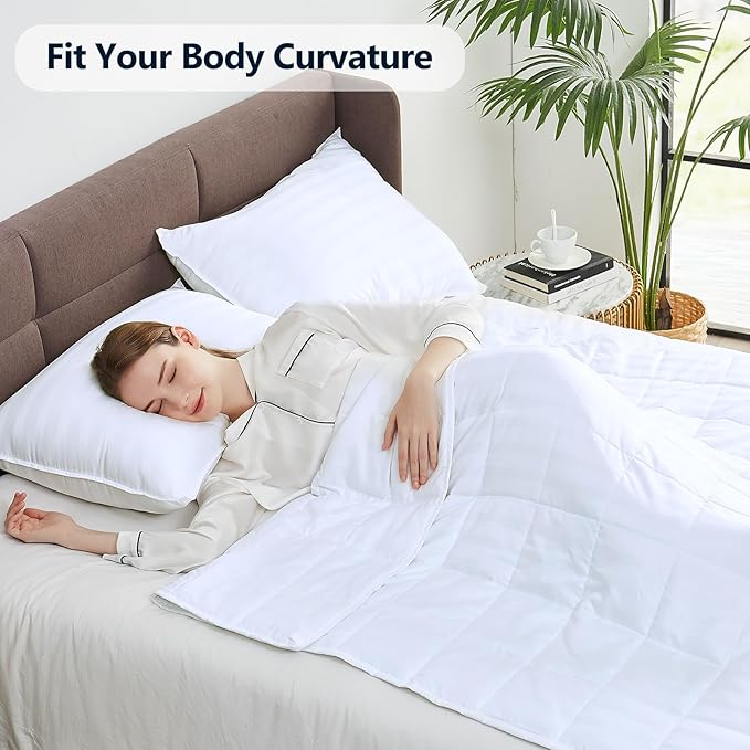 Weighted Blanket Kids (40"x60" 7lbs),Ultra Soft and Cozy Cooling Weighted Blanket Kids,Heavy Blanket with Machine Washable Soft Blanket, Ivory