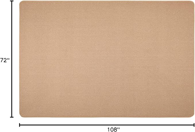 House, Home and More Skid-Resistant Carpet Indoor Area Rug Floor Mat - Pebble Beige - 6 Ft X 9 Ft - Non Slip Rubber Backing, Stain Resistant, Dog Friendly, Living Room Bedroom Kitchen Entryway