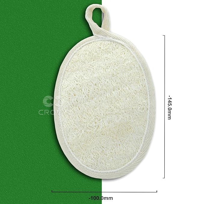 Natural Loofah Exfoliating Body Scrubber, Made with Natural Shower Loofah Sponge for Men and Women’s SPA (Pack of 4)