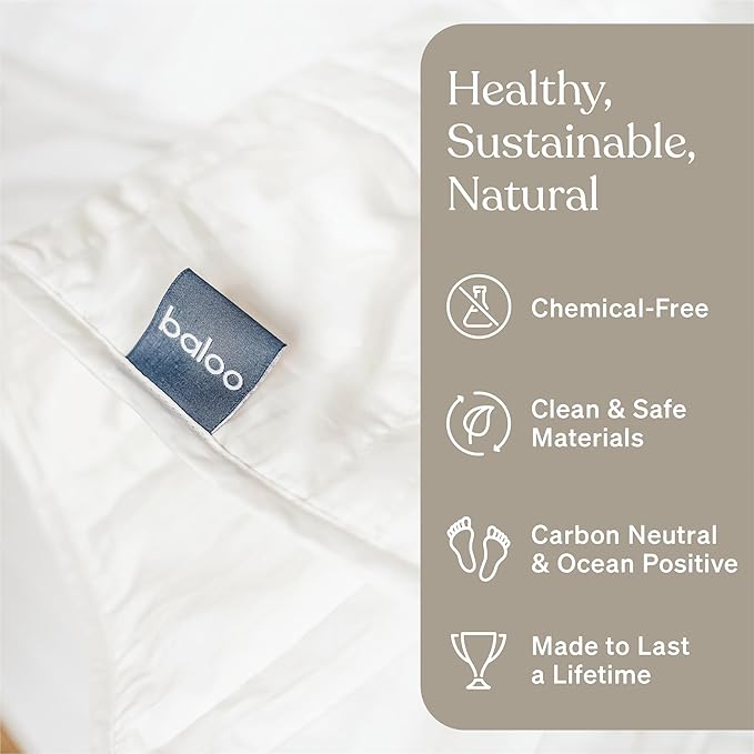 Baloo Weighted Blanket for Adults 20 lb (Pebble White, 60"x80") | Cool & 100% Cotton | Machine Washable & Dryer Safe | Glass Microbead Fill