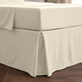 Mellanni Bed Skirt Twin XL Size - Bed Skirting - 15-Inch Tailored Drop Pleated Dust Ruffle - Hotel Luxury Bedding - Wrinkle, Fade, Stain Resistant - 1 Bedskirt (Twin XL, Golden Ivory)