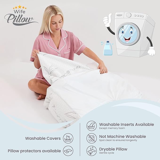 Wife Pillow the Side Sleeper Pillow with Arm Hole for Shoulder Pain - Arm Tunnel Pillow for Side Sleepers, Shoulder Relief & Neck Support Comfort Sleep Pillow for Adults - Cooling Shredded Memory Foam