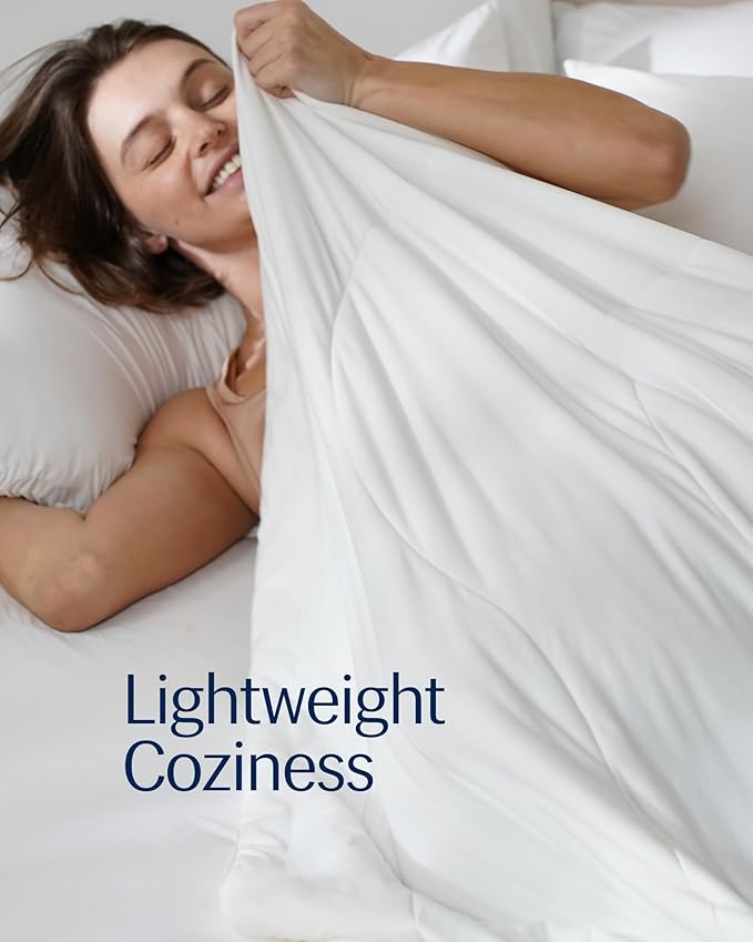 REST® Evercool® Cooling Comforter, King/Cali King, Blanket for Hot Sleepers, All Season Bedding to Keep Cool for Night Sweats, Breathable Lightweight Duvet, 106x90 Inches, Arctic White