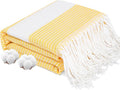 Genovega Oversized Cotton Turkish Beach Towels 74"x38" Thin Quick Dry Sand Free Pool Swim Bathing Towel Extra Large Blanket Adult Travel Essentials Accessories Must Haves Summer Vacation Yellow Dot