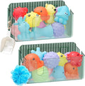 2-Pack Clear Bath Toy Storage Holder Organizer, Large Capacity Durable Plastic Bathtub Shower Caddy with Drain Holes, Quick-Dry Drainable Easy Install (Transparent Green 2-Pack)
