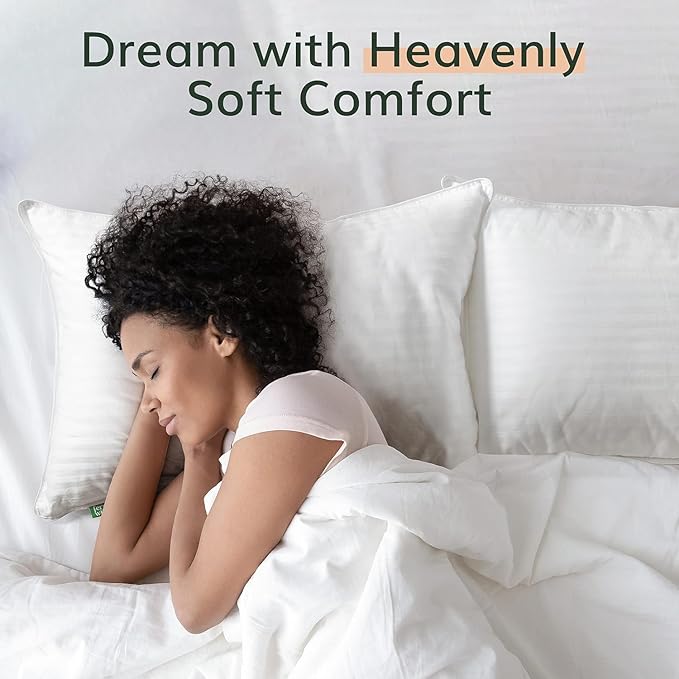 Fern and Willow Premium King Size Bed Pillows - Set of 2, 36"x20" - Luxurious Ultra-Soft Cooling Pillow - Hotel Quality, Down Alternative Fill, Medium Firm Support for Side, Back & Stomach Sleepers