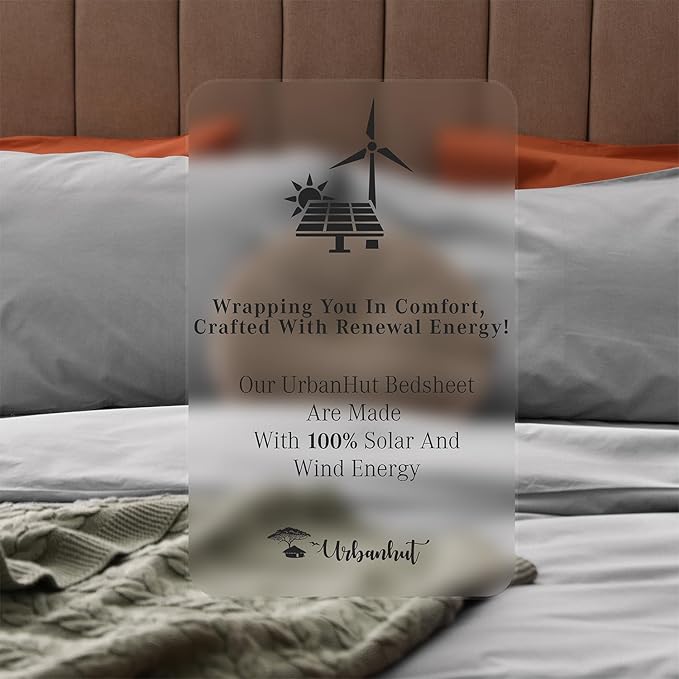 URBANHUT 800 Thread Count 100% Cotton Damask Full Size Sheets, 4 Piece Striped Full Size Bedsheets, Luxury Hotel Sheets Sateen Weave - Better Than Egyptian, 16" Elasticized Deep Pocket- Silver Grey