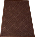 SlipToGrip Universal Door Mat, Plaid Design - Brown, 42 x 35 - Anti Slip, Durable and Washable, Outdoor, Indoor Floor Welcome Mat - Patio, Front Door, Dust Absorbent