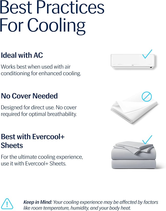 REST® Evercool® Cooling Comforter, King/Cali King, Blanket for Hot Sleepers, All Season Bedding for Night Sweats, Breathable Lightweight Duvet, 106x90 Inches, Cool Gray