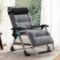 DoCred Comfy Chair, Folding Chair Recliner Chair for Bedroom and Living Room, Folding Reclining Patio Chairs Lounge Chair with Removable Cushion for Indoor Outdoor
