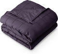Bare Home Weighted Blanket Full or Queen Size 12lb (48" x 72") for Adults - All-Natural 100% Cotton - Premium Heavy Blanket Nontoxic Glass Beads (Eggplant, 48"x72")