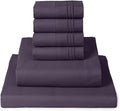 Mellanni King Sheet Set - 6-Piece Iconic Collection Bedding, (Including 4 Pillowcases), 16-Inch Deep Pocket, Easy Care, Extra Soft, Cooling Sheets, Brushed Microfiber - Purple