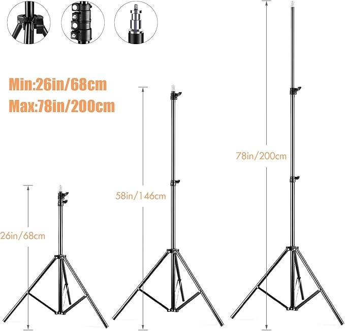 Andoer Softbox Photography Lighting Kit Professional Studio Equipment with 20"x28" Softbox, 2800-5700K 85W Bi-Color Temperature Bulb with Remote, Light Stand, Boom Arm for Portrait Product Shooting