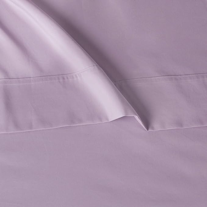 Amazon Basics 4 piece Microfiber Sheet Set, King, Frosted Lavender, Solid