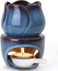 ComSaf Essential Oil Burner for Scented Oil, Ceramic Aromatherapy Aroma Oil Candle Diffuser, Tea Light Wax Melt Warmer, Essential Oil Burner with Tealight Candle Holder Home Decor Housewarming Gift