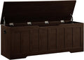 51.2" Storage Chest Extra Large,Storage Bench with 2 Safety Hinges,Shoe Bench,51.2 * 15.7 * 19.1 inches,Wooden Trunk for Bedroom,livingroom,entryway,Supports 220 lb,Easy Assembly(Espresso).