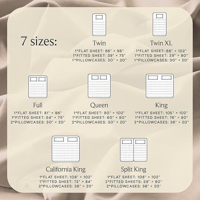 LuxClub 5 PC Split King Sheet Set, Deep Pockets Wrinkle Free Cooling Bed Sheets Hotel Bedding for Women, Men, Includes 2 Fitted Sheet, 1 Flat Sheet and 2 PillowcasesSoft Light Khaki