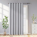 100% Blackout Curtains 90 Inch Length 2 Panels Set, Black Out Curtains for Living Room, Greyish White Thermal Insulated Grommet Drapes Bedroom Luxury Decor Privacy(70W × 90L inch, Greyish White)