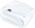 Bare Home Fleece Blanket - Throw/Travel - Ultra-Soft Lightweight for Bed, Sofa, and Couch - Luxury Microplush - Cozy Warm Blanket (Throw/Travel, White)