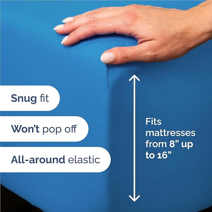 Twin XL Size 3 Piece Sheet Set - Comfy Breathable & Cooling Bed Sheets Set - Hotel Luxury Bedding for Women, Men, Kids, Teens, Boys & Girls - Deep Pockets, Soft, Wrinkle Free - Oeko-Tex - Royal Blue